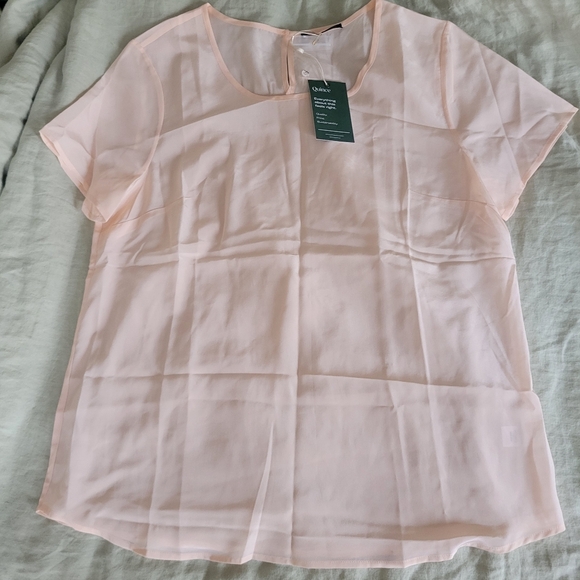 Quince Washable Stretch Silk Tee - Picture 2 of 6